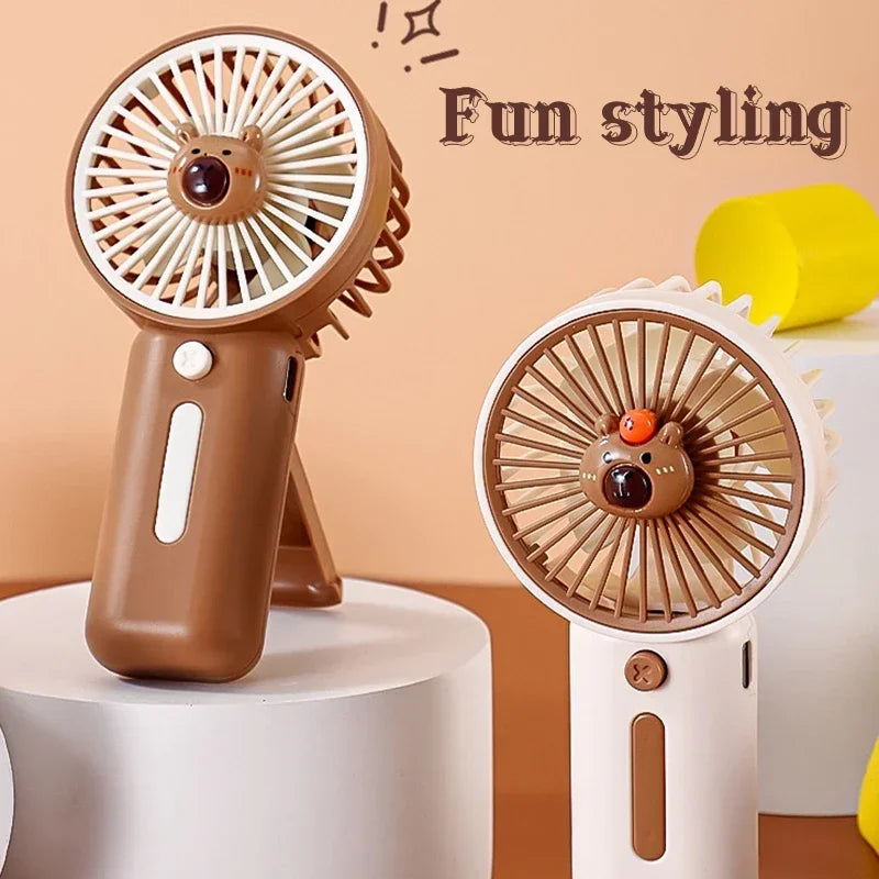 New Mini Fan with High Wind Power, Portable Handheld Fan, USB Charging, 3-speed Wind Speed, Summer Cooling