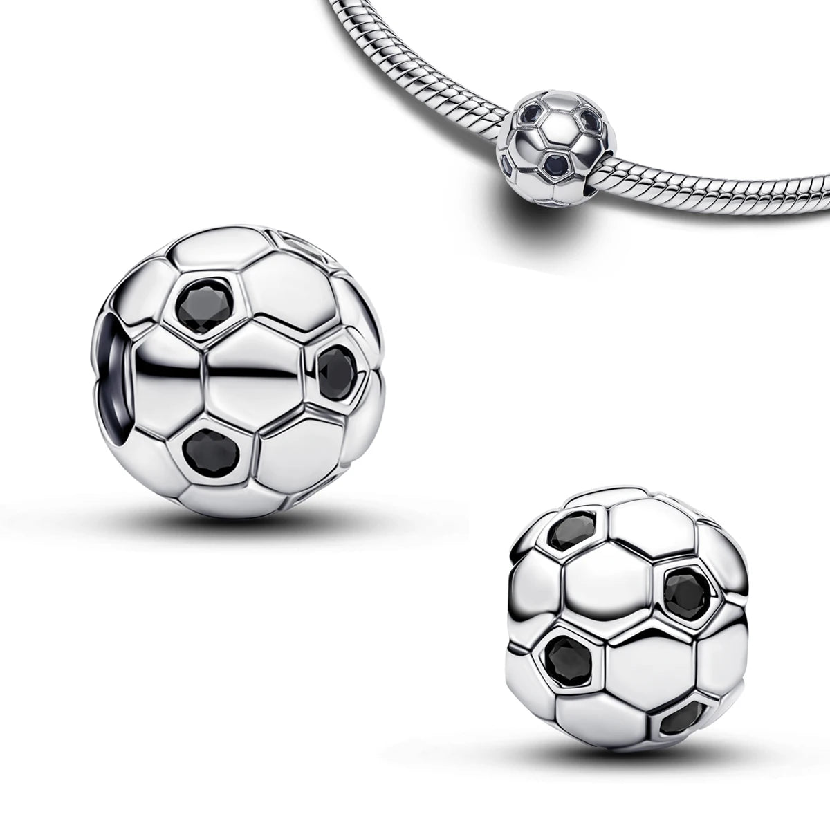 S925 Silver Plated Pave Charm Bead Ice Cream Whistle Stamp Nature Biology Crab Anchor Sun Face Heart DIY Bracelet Fine Jewelry