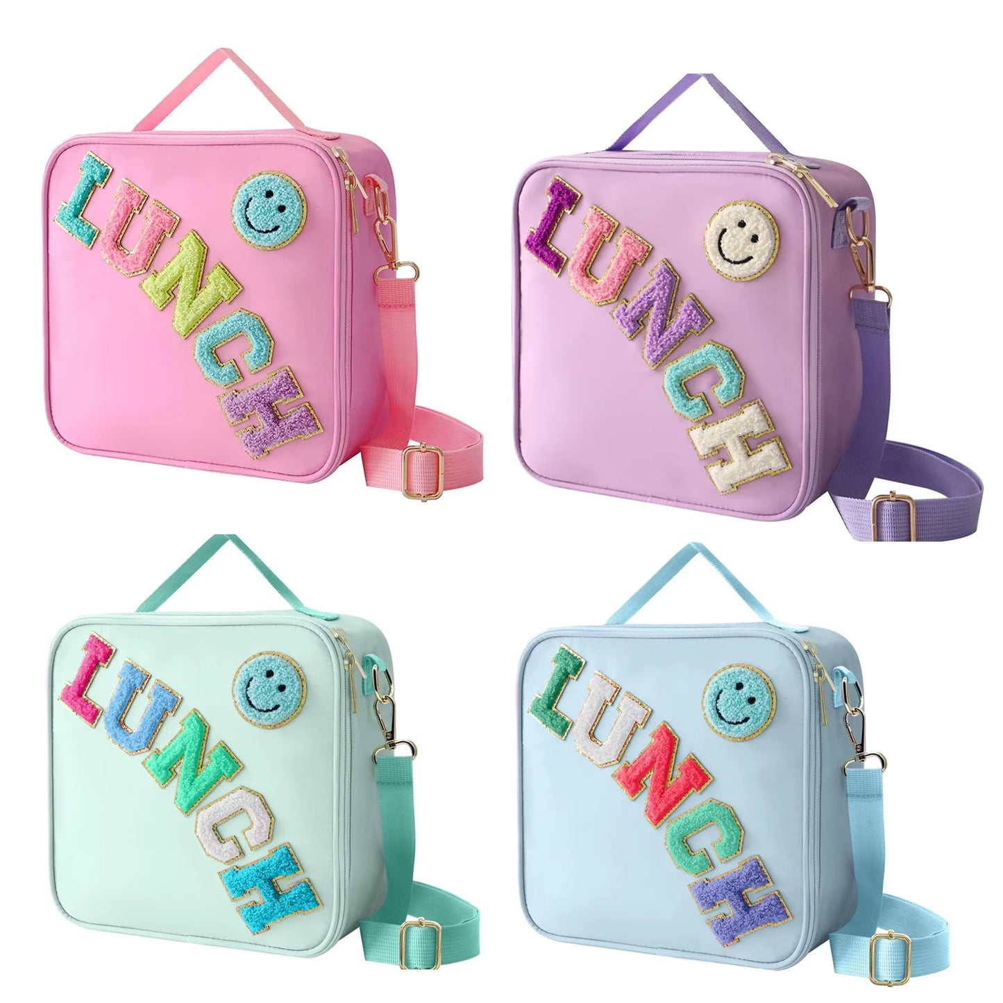 Lunch Bag with Aluminum Film Adjustable Shoulder Strap for Kids Back to School Food Insulated Lunch Cooler Bag Food Lunch Box