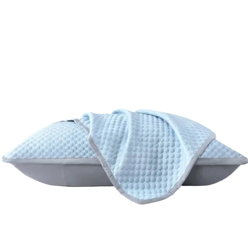 1-4PCS 48x74cm Ice Bean Pillowcase Summer Cooling Solid Color Cool Touch Fabric Washable for Air Conditioning Room