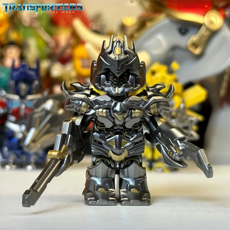Optimus Prime Jetpack Transformers Blocks Small Particles MOC Megatron Children's Assembly Toy Bumblebee Model Desktop Gifts