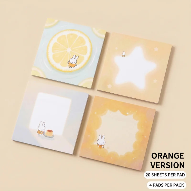 80/320 Sheets Miffy Post-it Notes Kawaii Multi-unctional Student Memo Office Message Notes High Appearance Sticker Gifts