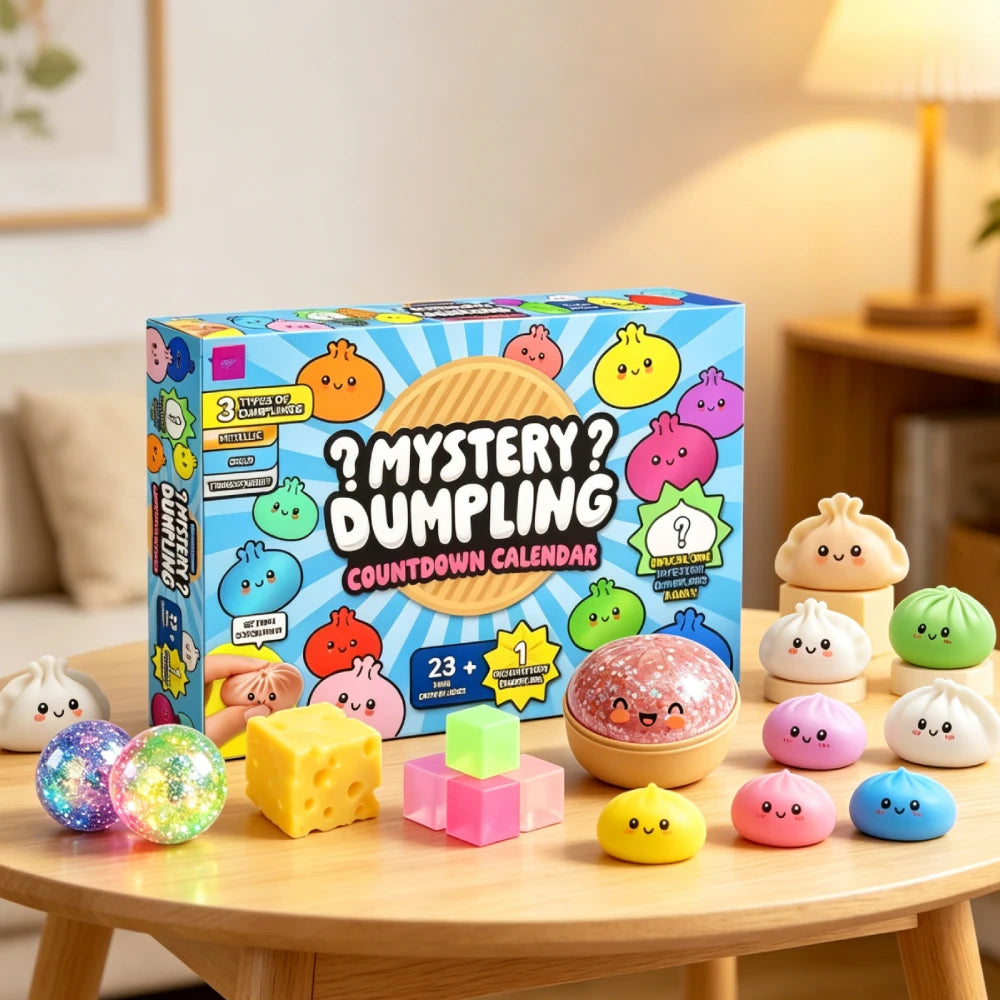 24 Days Squeeze Dumpling Advent Calendar Slow Rising Dumpling Squishies Decompression Dough Dumpling Squishy Toy for Kids Adults