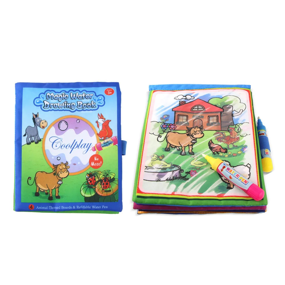 Coolplay  Magic Water Drawing Book Coloring Book Painting Board Doodle Book in Drawing Toys Educational Toys for Kids Xmas Gifts