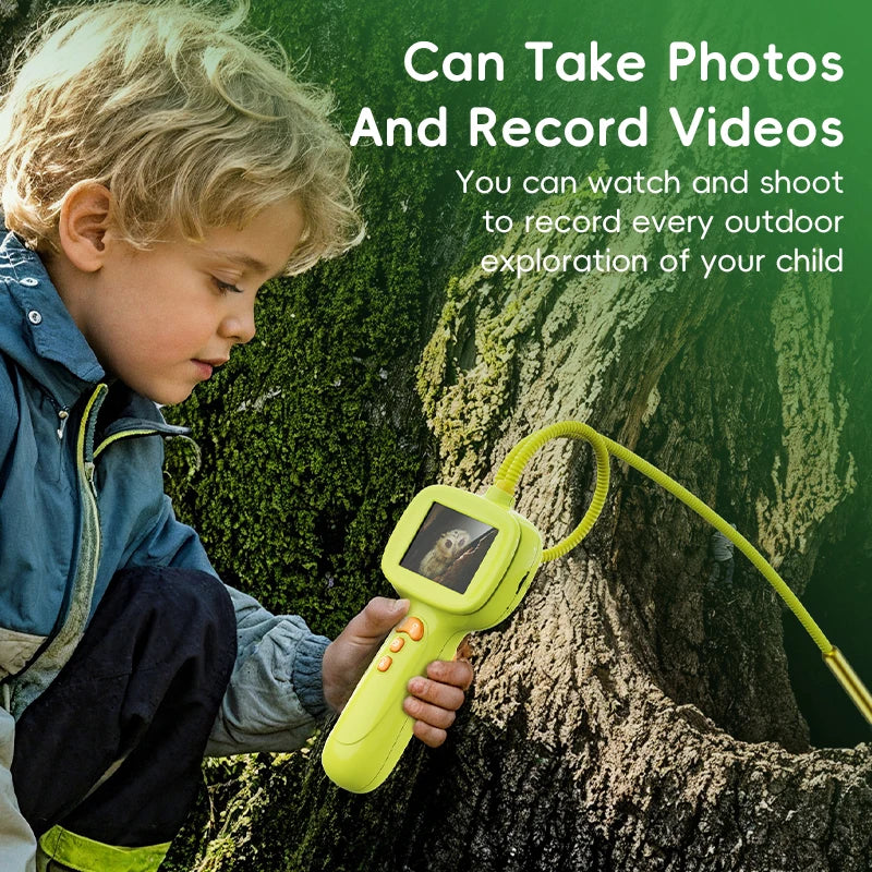 Kids Borescope Snake Camera with Light Outdoor STEM Educational Toy Endoscope Science Gift for Boys Girls Camping Explore Nature