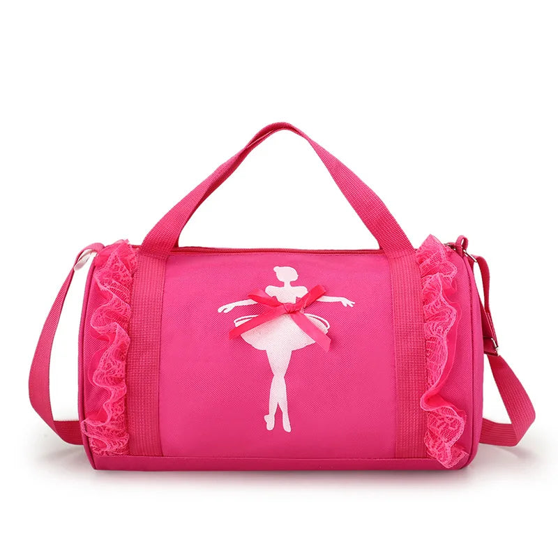 Childrens Shoulder Bag Latin and Ballet Schoolbag Girl Princess Dance Bag Waterproof and Lightweight and Comfortable Breathable