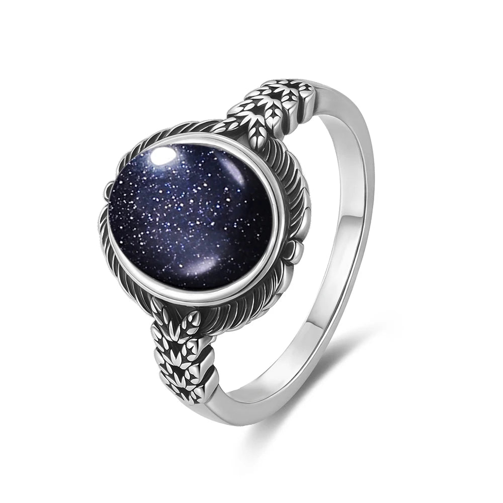 Vintage S925 Sterling Silver Natural Blakc Onyx Ring Oval 8*10MM Simple Black Twists Ring Party Gifts Fine Jewelry For Women Men