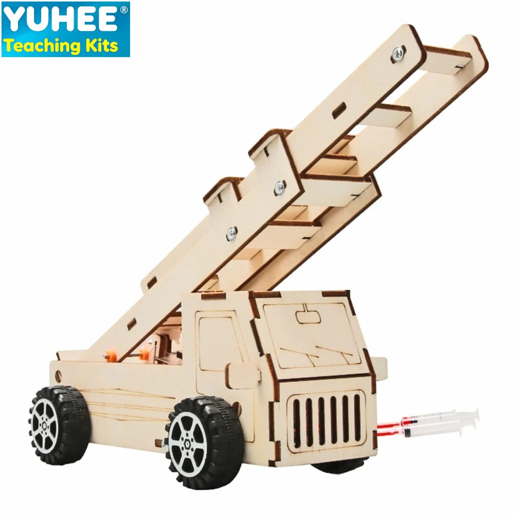 DIY Wooden Fire Ladder Truck Kit for Kids | STEM Educational Toy, Ideal for Primary Science Experiments & Hands - on Learning