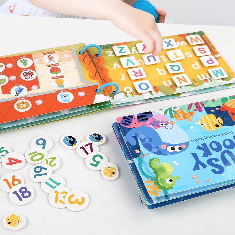 Montessori Reusable Sticker Book, Interactive Scene Learning Toy for Kids - DIY Storytelling Puzzles, Educational Activity