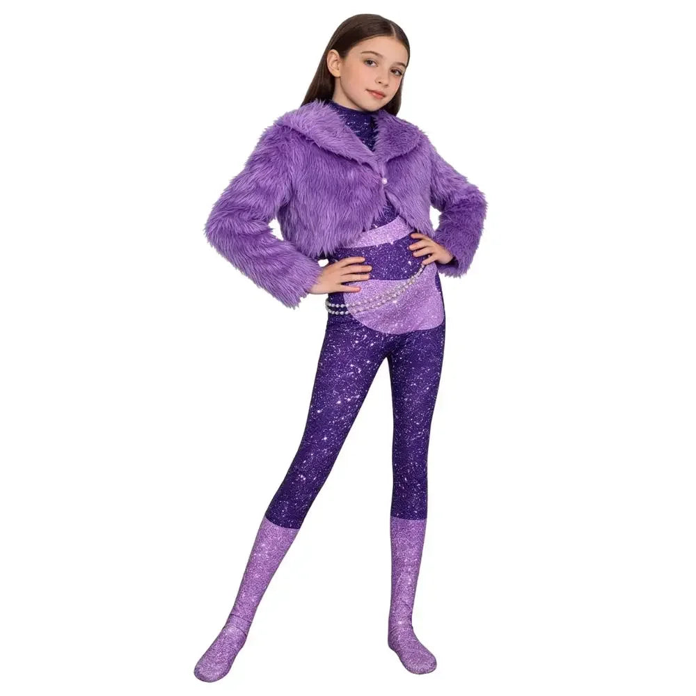 Gazelle Cosplay Costume Kids Girls Jumpsuit Headband Wig Fantasia Roleplay Outfits Halloween Carnival Disguise Clothes