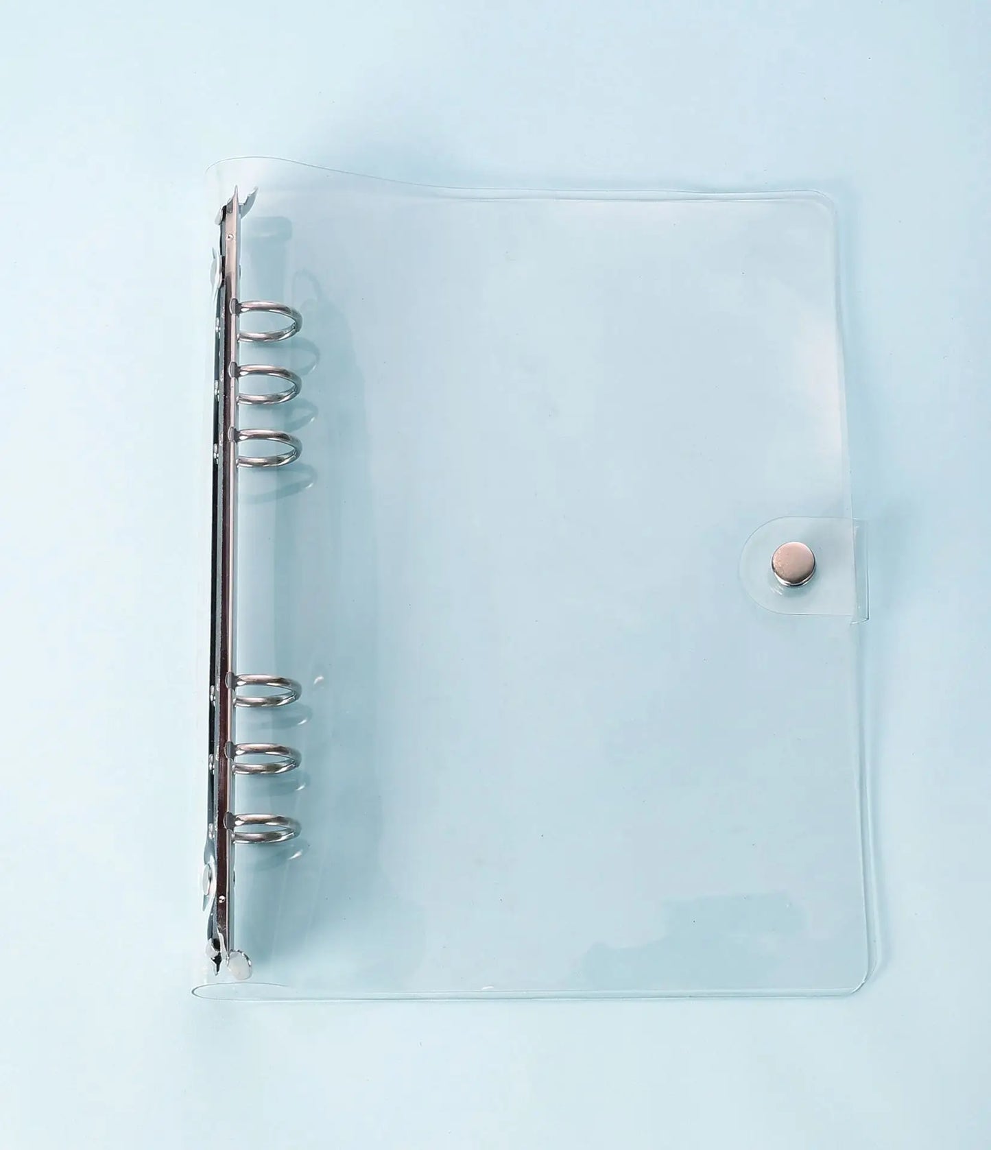 A5 A6 A7 B5 A4 Transparent Double Button Loose Leaf Binder Notebook Cover Note Book Journal Planner Office Stationery Supplies