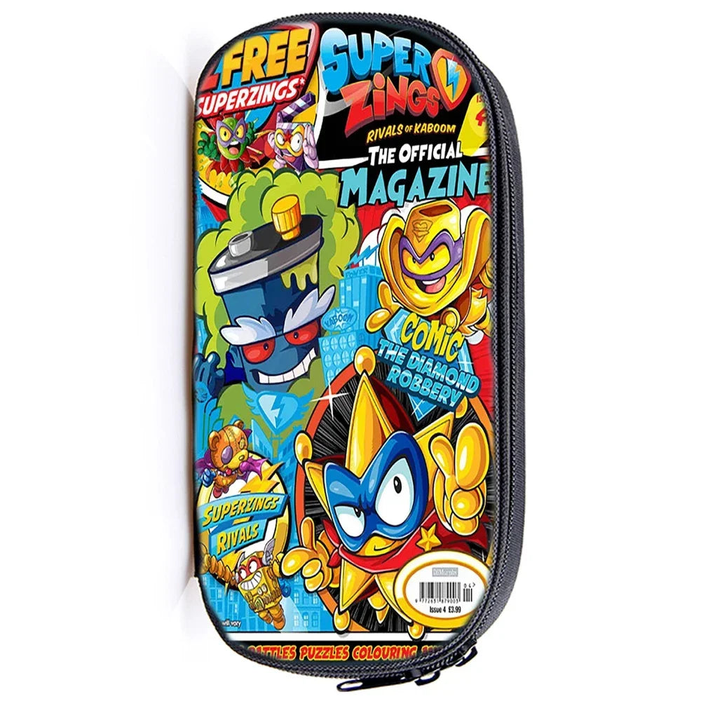 Super Zings Pencil Case Kids Pencil Holder Funny Superzings Printed Pen Bag Students Cute Bag Teens Bag Boy Girl for School