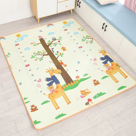 Baby Play Mats Doubel Sided Animals Kids Rug Educational Toys for Children Soft Floor Toddler Crawling Carpet Game Activity Gym