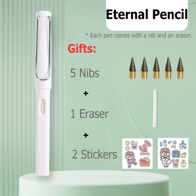 HB Eternal Pencil Mechanical Pencils no need to Sharpen Easy to Wipe Cute DIY Kawaii Korean Stationery School Supplies for Child