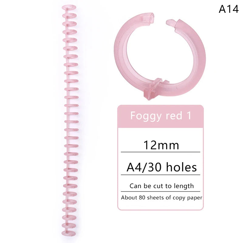 1 Pc 30 Holes Loose-leaf Plastic Binding Ring Spring Spiral Rings Binder Strip For A4 Paper Notebook Stationery Office Supplies