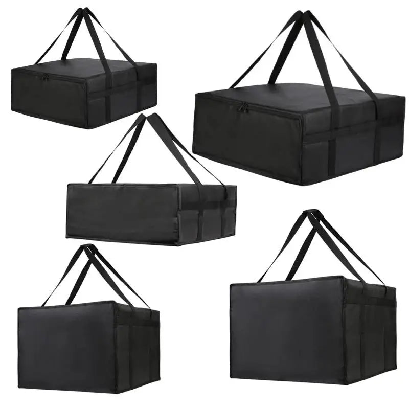 Pizza Carrier Insulated Bag Food Bag Sturdy with Dual Zippers for Pizzerias Multifunctional Reusable Grocery Shopping Bag
