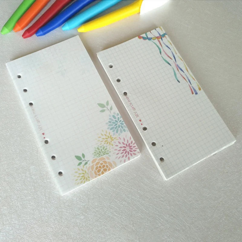 A5 A6 A7 40Sheets Loose Leaf Notebook Refill Spiral Binder Inner Page  Inside Paper Stationery