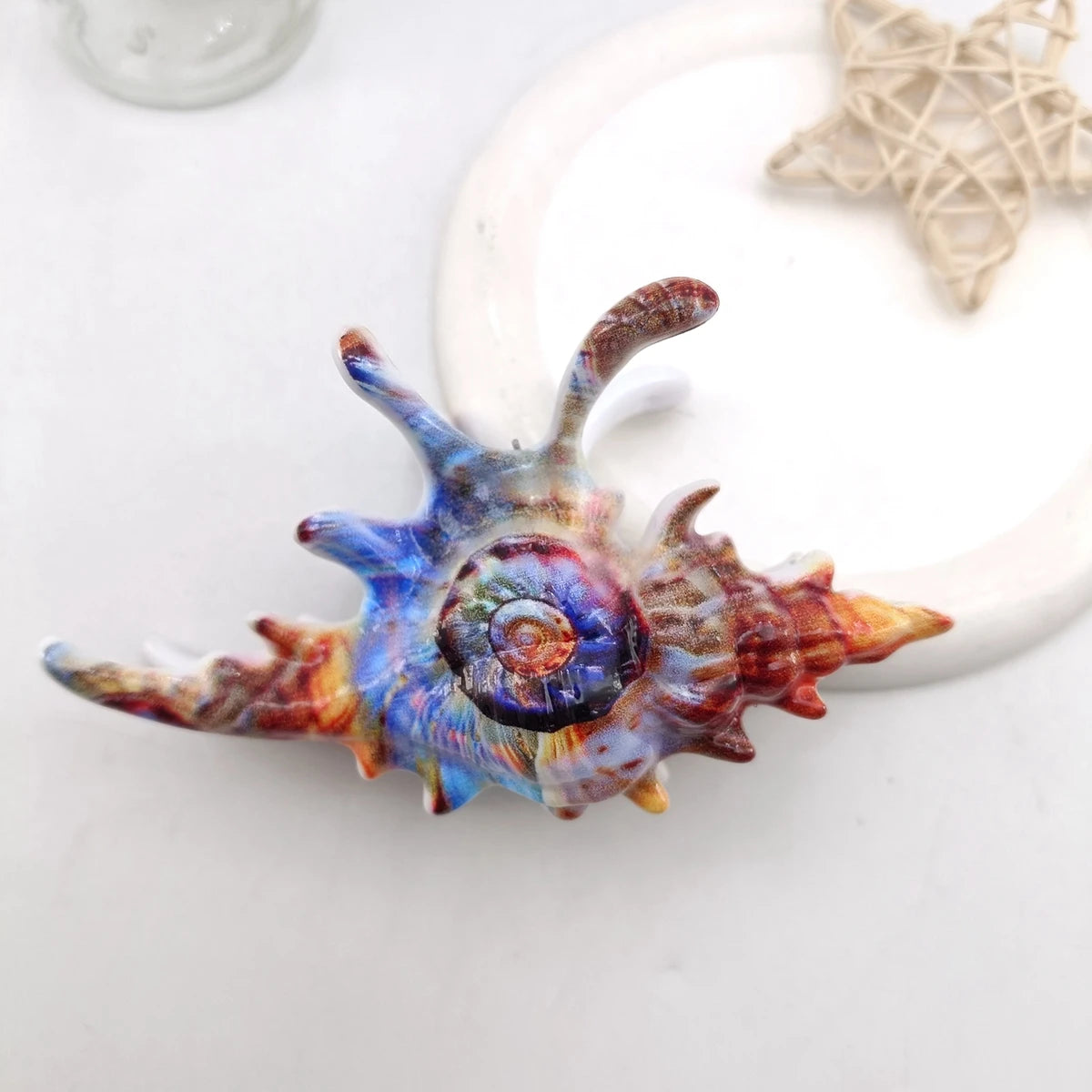 High Quality Plastic Wave Crab Claw Clips conch ocean design Shark Hair Clips Geometry High Ponytail Barrette Hairpin