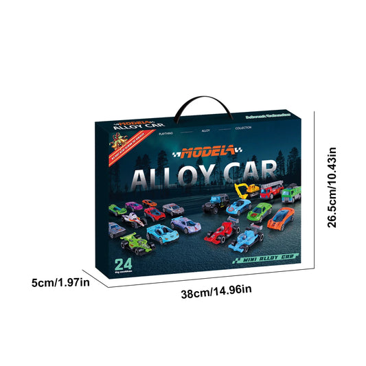 Alloy Car Advent Calendar – 24 Metal Diecast Vehicles for Boys