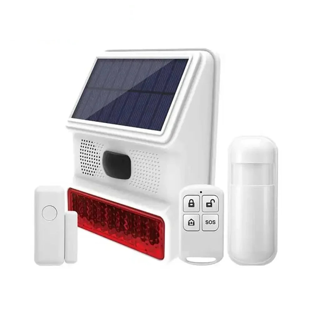 433MHz Wireless Outdoor Installation Alarm, No Need to Connect Power Supply, Solar Powered Continuation, Connected to the Host