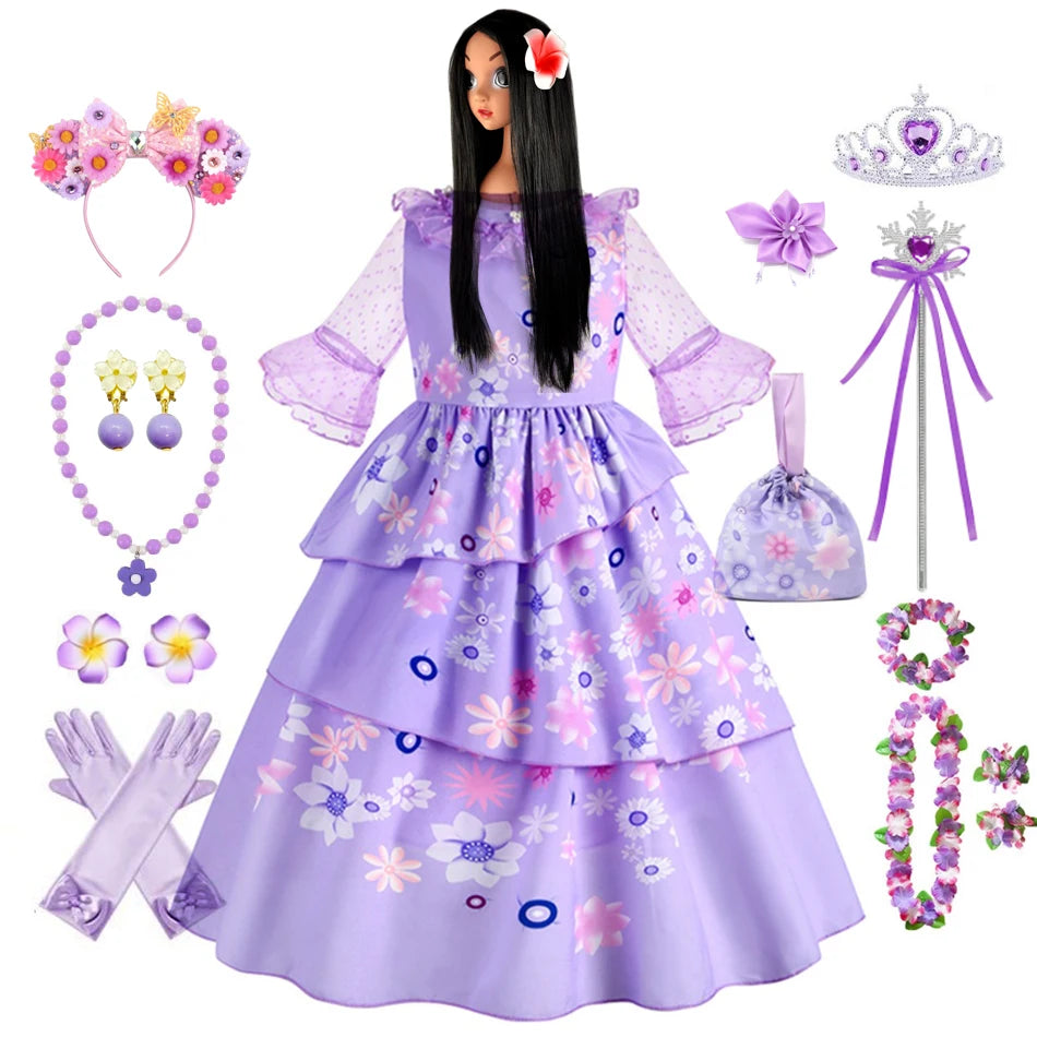 Isabella Charm Dress Girl Princess Dress Fantasy Party Kid Clothes Halloween Christmas Birthday Party Outfits