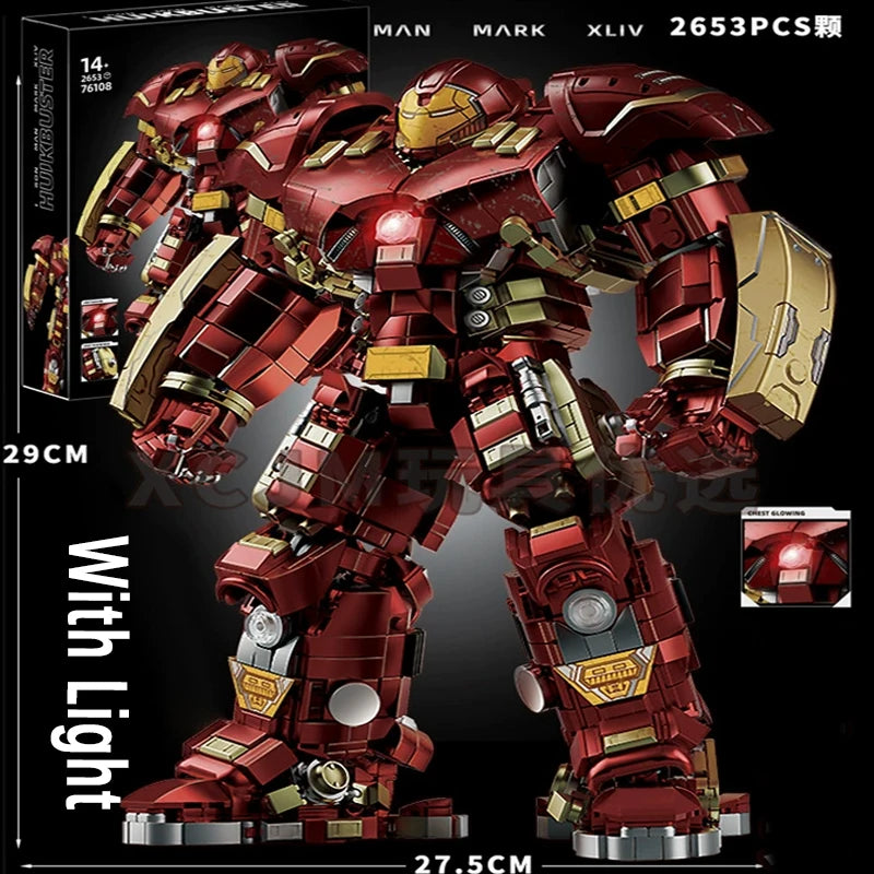 Variety Iron Heroes Blocks Action Figures Mark Building Sets Buster Mech DIY Brick Collectible Toys for Boys Adult Kids Gifts