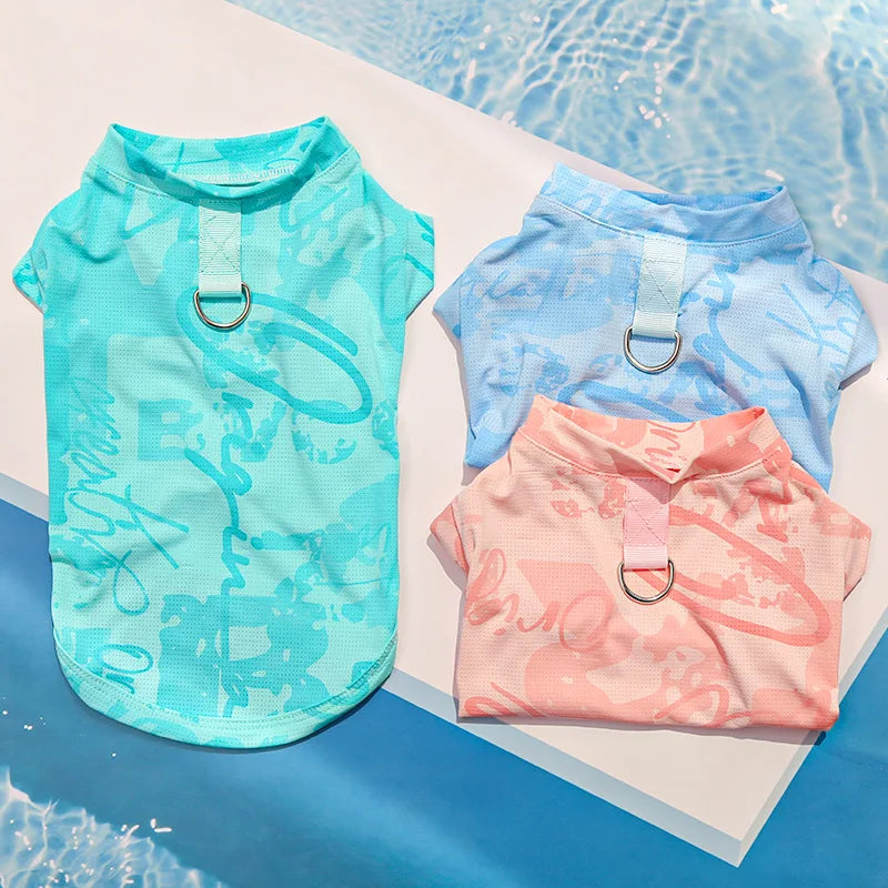 Ice Silk Dog Clothes Hairless Cat Pet Vest, Dog Clothes, Cat Clothing Supplies, Anti-fly Cooling Vest Sunproof Cooling Costume