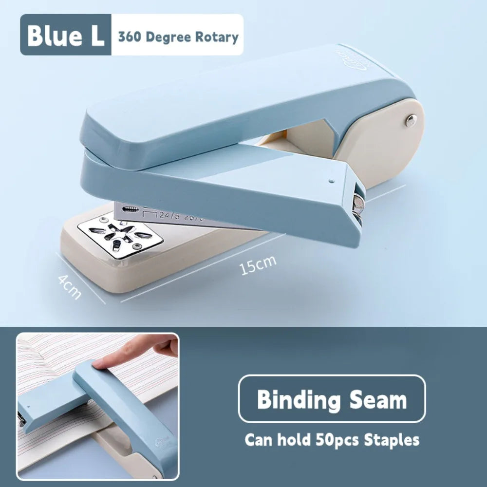 Multifunctional Metal Stapler Use 24/6 26/6 Staples 360 Degree Rotary Heavy Duty Stapler Effortless Long Stapler School Office