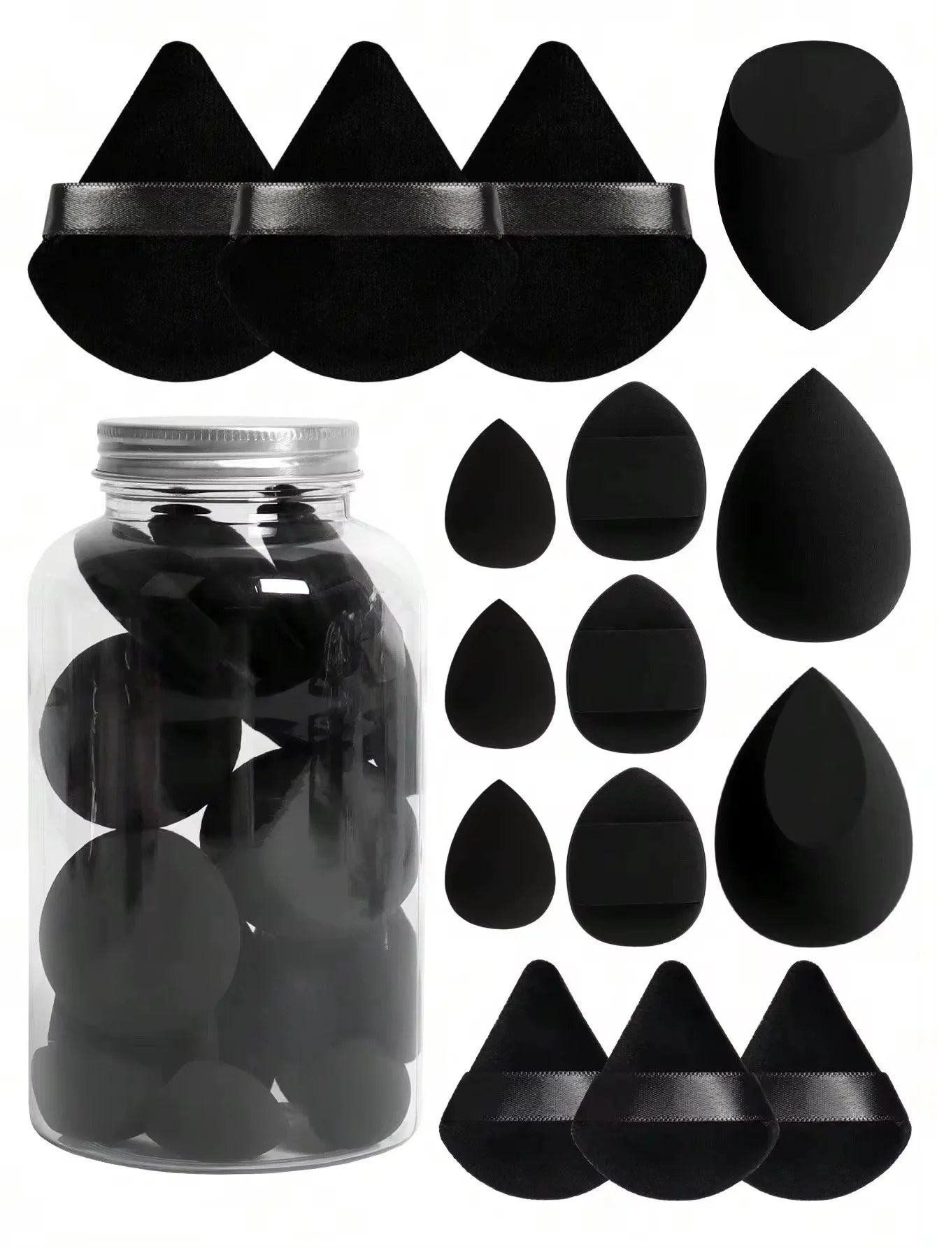 12/15Pcs Makeup Sponge Cosmetic Puff Foundation Sponges Blender Beauty Egg Powder Puffs Women Make Up Accessories Makeup Tools