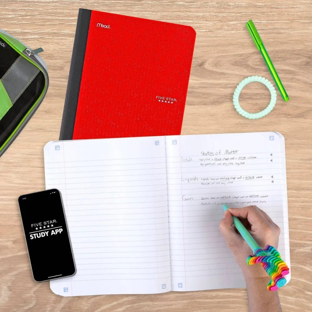 9.75" x 7.5" Wide Ruled Composition Notebook, 80 Pages, Flexible Soft Cover, Acid-Free Paper, Rounded Corners, Premium Stationery for Adults & Students