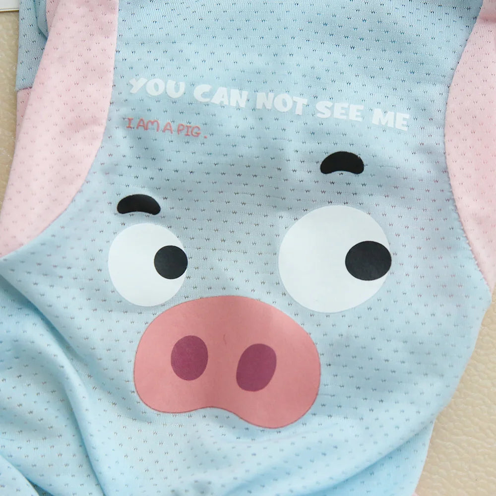 Dog Summer Four Leg Clothes Ice Silk Cool Pet Cool Clothes with Traction Rope Buckle Cooling Pet Clothes