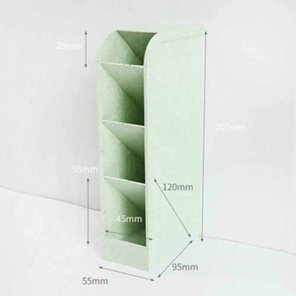 4Grid Macaron Color Oblique Insertion Desktop Organizer Pen Holder Pencil Makeup Brush Storage Box School Stationery