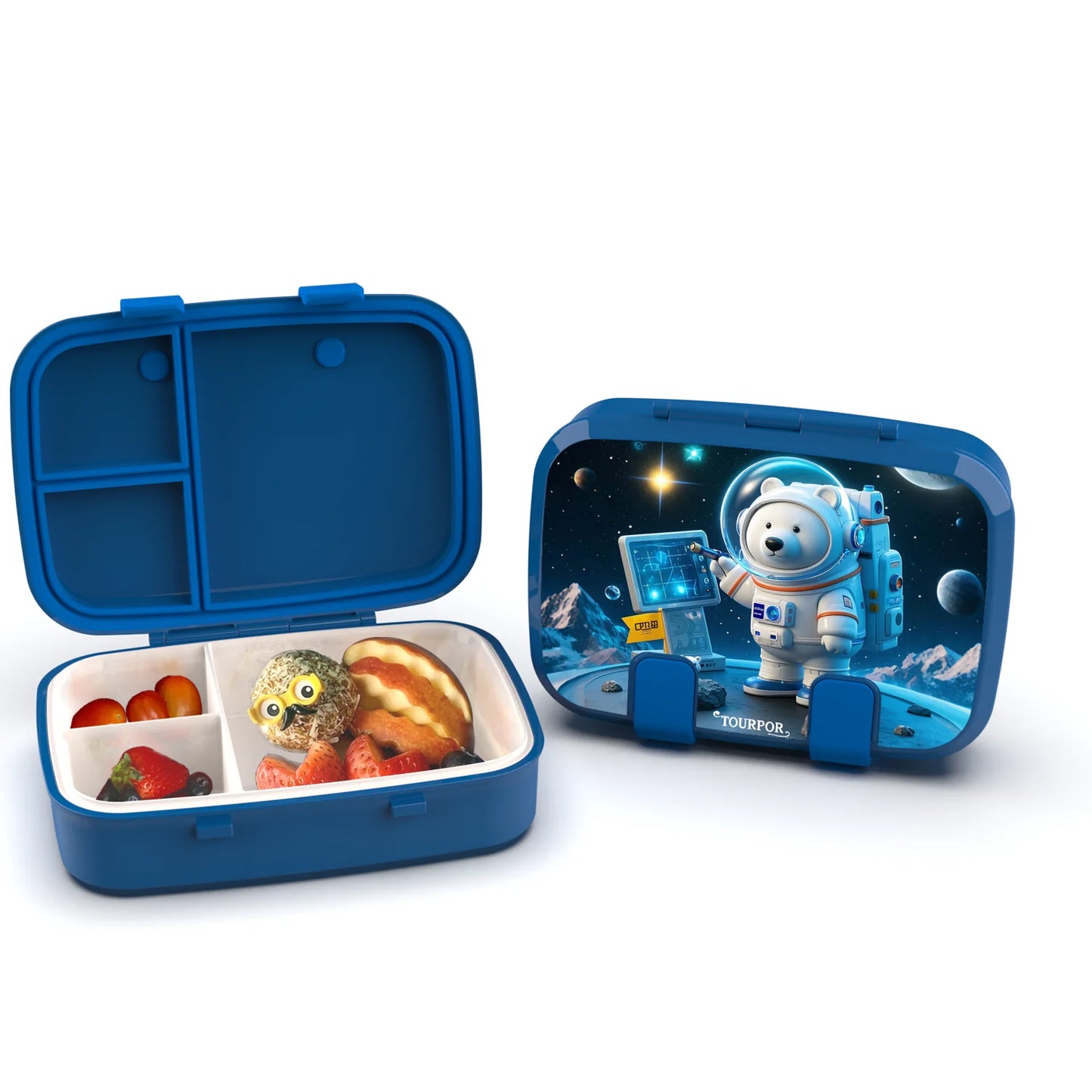 750ml Stainless Steel Insulated Bento Box Food-Grade Divided Portable with Lid for Canteens Students Kids