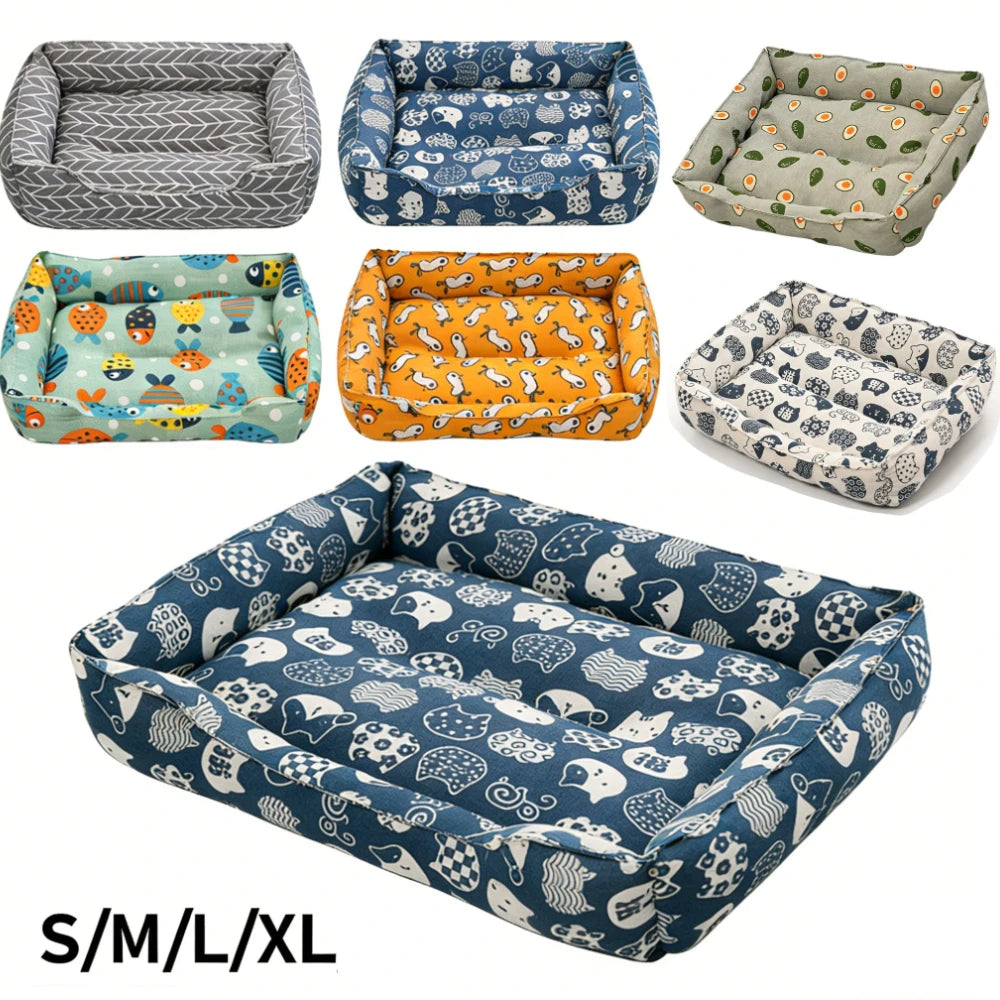 Pet Summer Mat Cute Dog Cooling Sofa Breathable Washable Four Seasons For Small Dog Bed Cushion Pet Cat Nest Mat Accessories