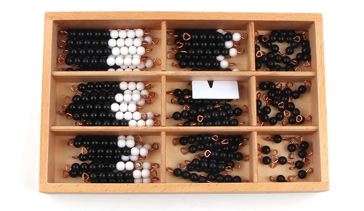 Montessori Counting Game for Children Colorful/ Golden Beads Box Kids Numbers Learning Resources Early Childhood Education Toy
