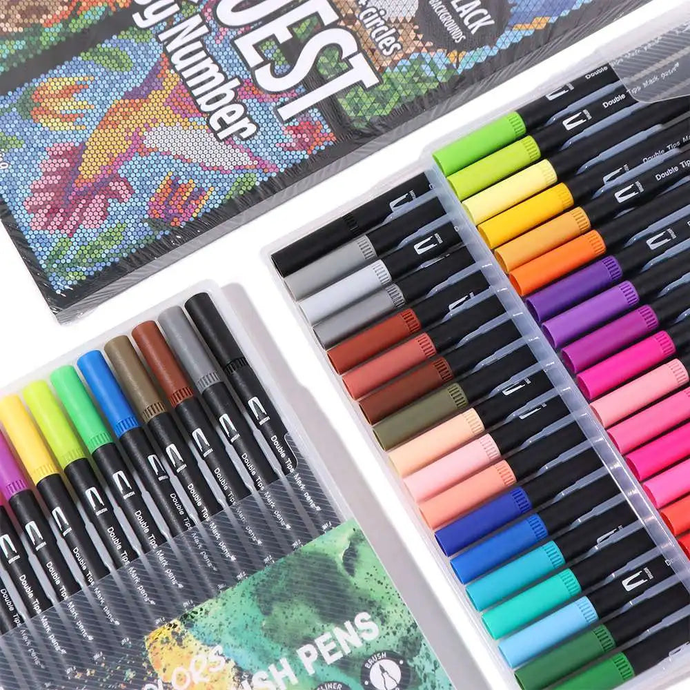 Cartoon Activity Color Painting Book Paper DIY Paint By Numbers Educational Quick-drying Drawing Learning Book Adults and Kids