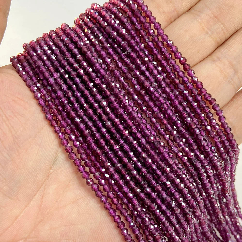 Natural Rose Pink Red Quartz Crystal Stone Beads 2 3 4mm Agates Chalcedony Morganite Rhodochrosite Gem Bead For Making Jewelry