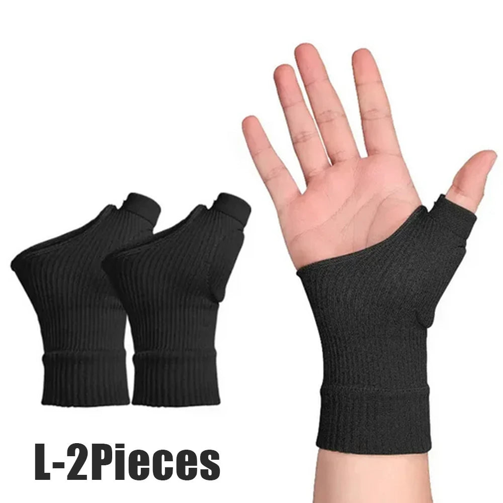 1Pair Wrist Thumb Compression Arthritis Gloves, Breathable Wrist Support Brace Wrist Sleeve With Gel Thumb Injury Pads Protector