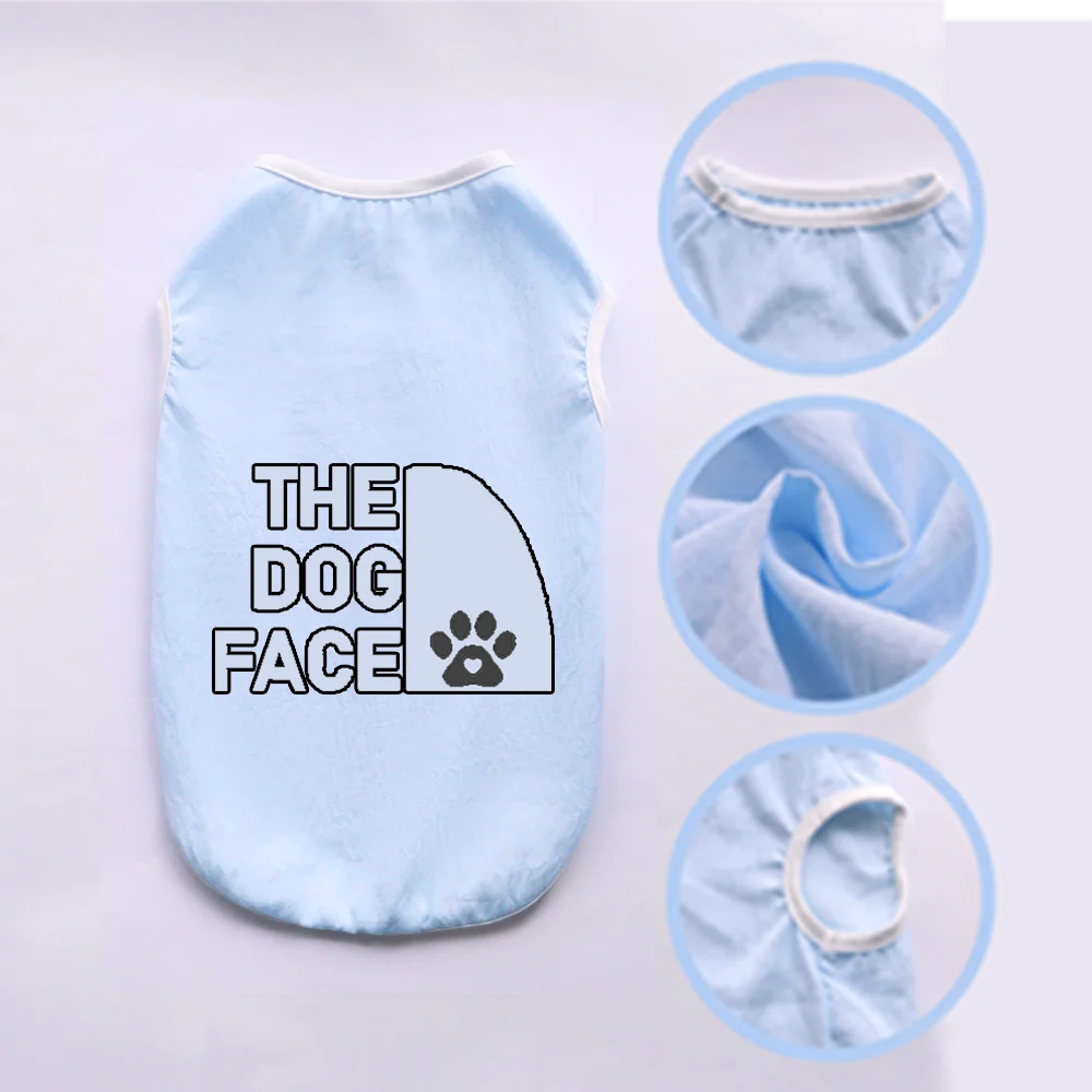 1 Pc Pet Summer Mesh Vest Cute Print Breathable Dog & Cat Clothes Ultra-Thin Cooling Sleeveless T-Shirt for Chihuahua Teddy