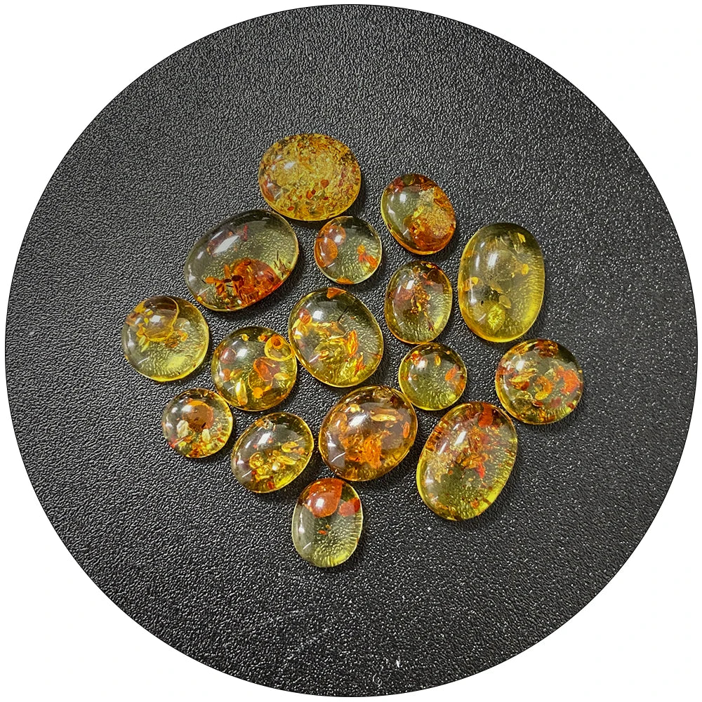 S925 Sterling Silver Ring With Natural Amber Stone Flower Shape Oval Petal Amber Stone Gifts Fine Jewelry For Women