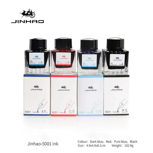 1 Bottle Jinhao 5001 Premium 50ml Fountain Pen Ink, Black, Blue, Blue Black, Smooth Writing, Suitable for Calligraphy Pen