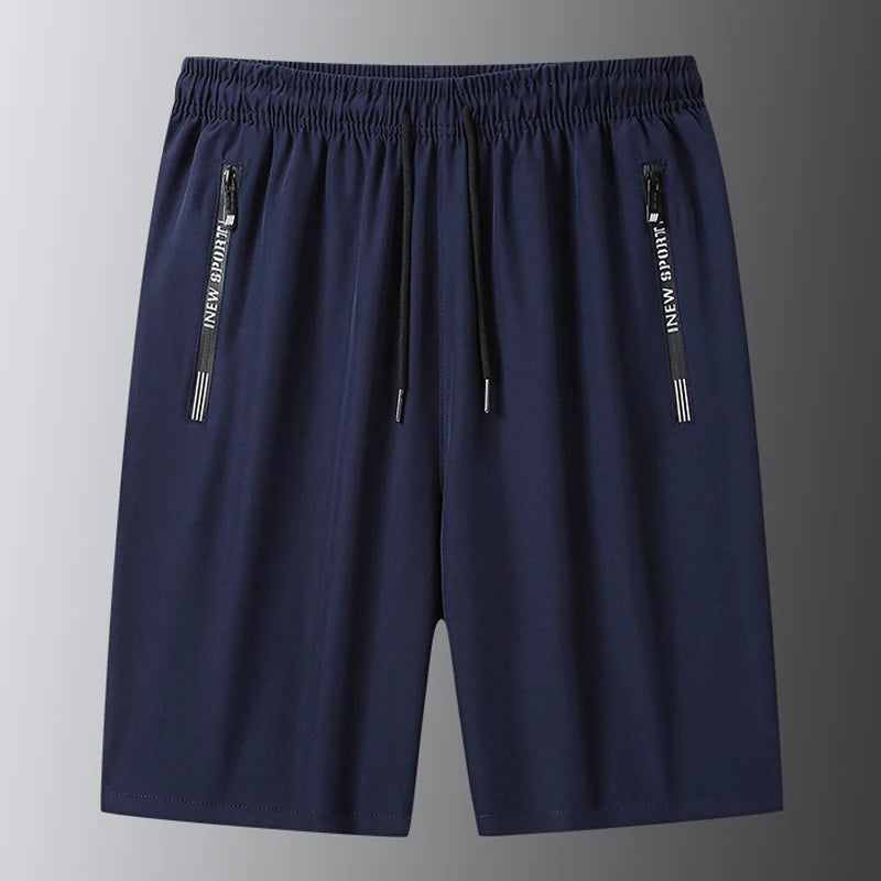 Summer Men's Shorts Cool Sportswear Running Sport Shorts Casual Bottoms Gym Fitness Training Jogging Short Pants Men Black Gray