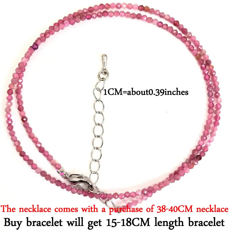 Mini -Faceted Gem Beads Necklaces For Women Natural Stone Chokers Agate garnet pearl Chain Handmade bracelet Yoga Jewelry Female