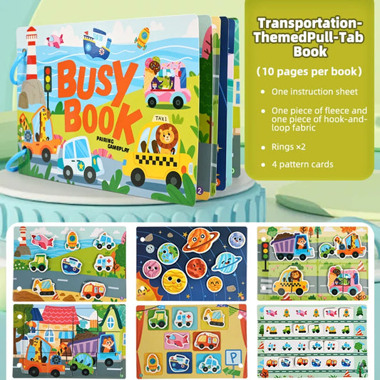 Busy Book for Toddlers Montessori Quiet Book Kids Early Educational Toy Matching Game Preschool Learning Activity Book