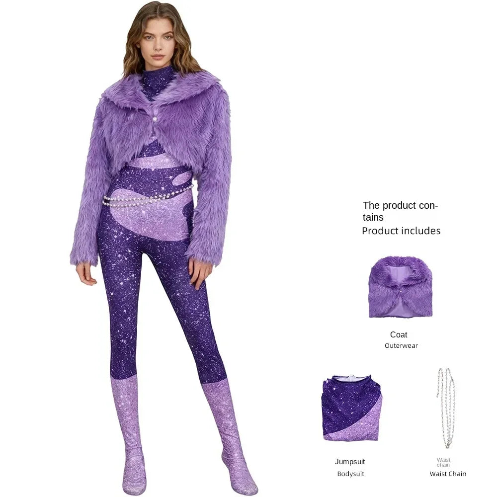 Gazelle Cosplay Costume Carnival Party Female Singer Stage Performance Outfits Halloween Anime Zootopia Dress Up Clothes Set