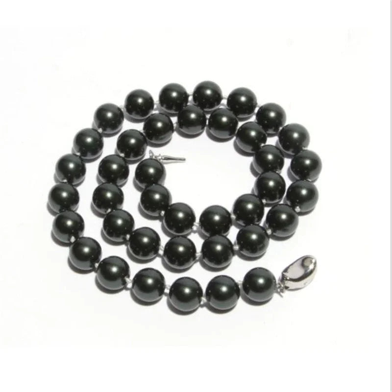 Multicolor Freshwater Shell Pearl Necklace 8 10mm Natural Thread Pearl Jewelry Round Pearl Necklace For Women Gift 18inches