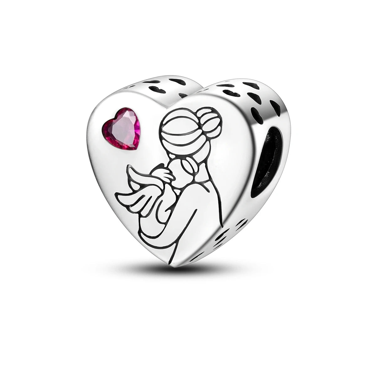 Woman Charms 925 Sterling Silver Beads MOM Mother Day Fit Bracelet Making Female Jewelry Gift