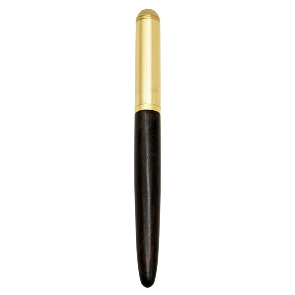 Retro Wood Bronze Fountain Pen 0.5mm Luxurry Wooden Office Business Writing Art Calligraphy Pens Office Stationery Gift Ink Pen
