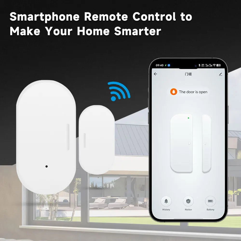 Wireless Zigbee2MQTT 3.0 Door Window Sensor Smart Home Alarm Contact Sensor for Home Security
