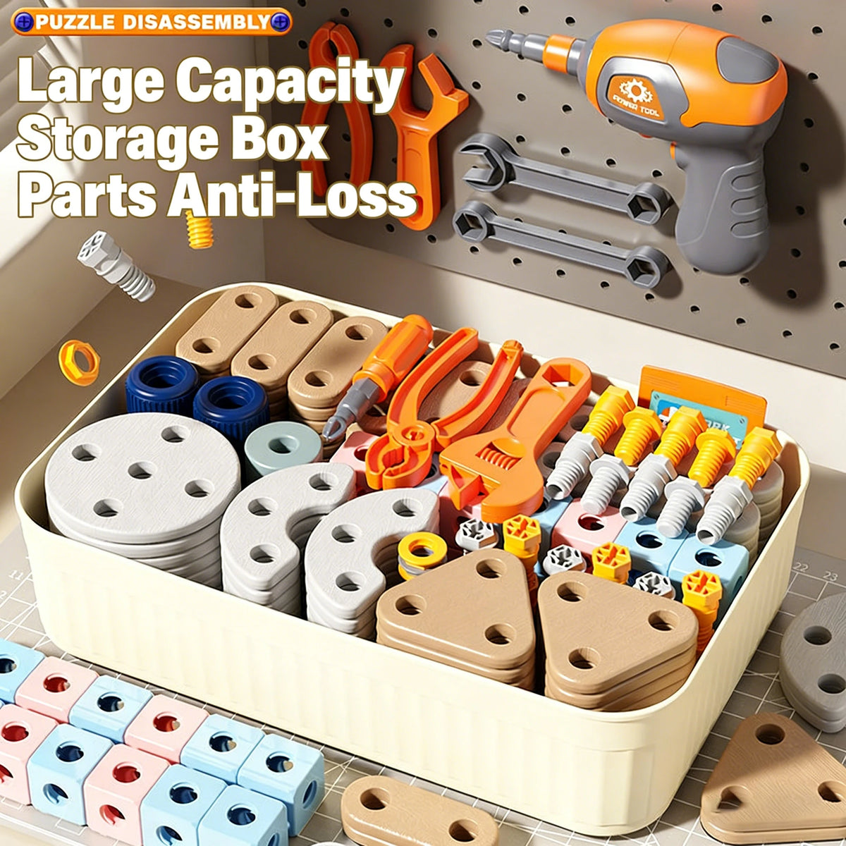 2026 New Kids Tool Set DIY Nut Assembly Toy Kit STEM 3D Puzzle Building Tools Montessori Toys Gifts for Boy Girl Repair Tools
